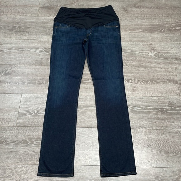 Citizens Of Humanity Maternity Jeans Ava Straight Leg Belly Panel Faith 32 - Picture 8 of 16